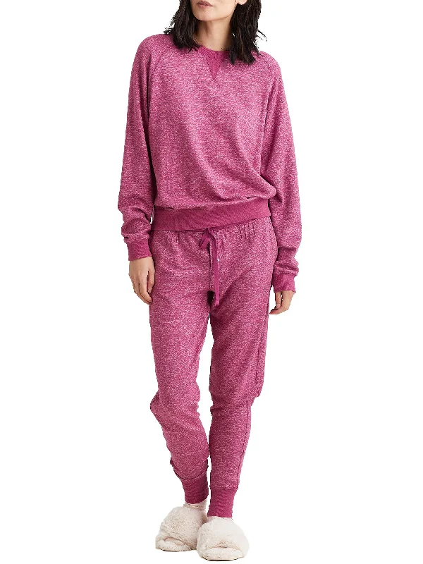 Papinelle Women's So Soft Fleecy Knit Jogger Pajama Set