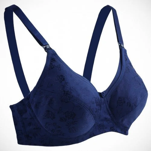 Autumnz - ELLA Padded Nursing/Maternity Bra (Satin Navy Blue)