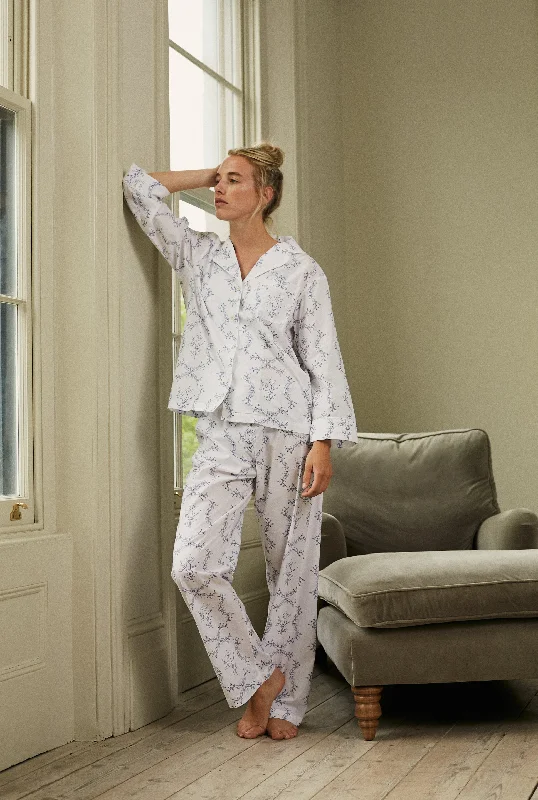 Blue Vine Print Pyjama Set