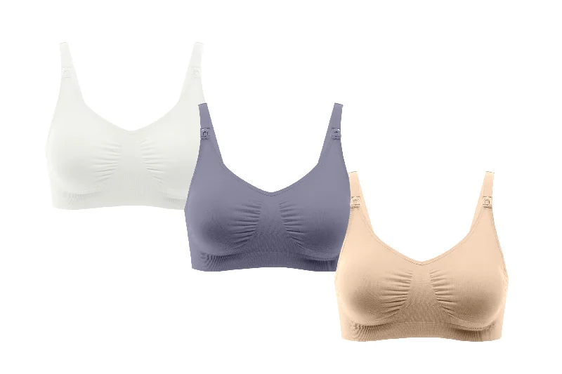 3 Pack Nursing Delight | Kirsti Seamless Super Stretch Nursing Bra | Neutral