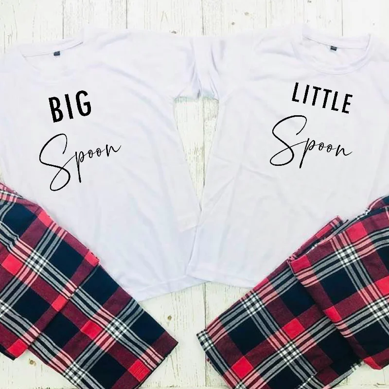 Big Spoon Little Spoon His and Hers Matching Couples Pyjamas