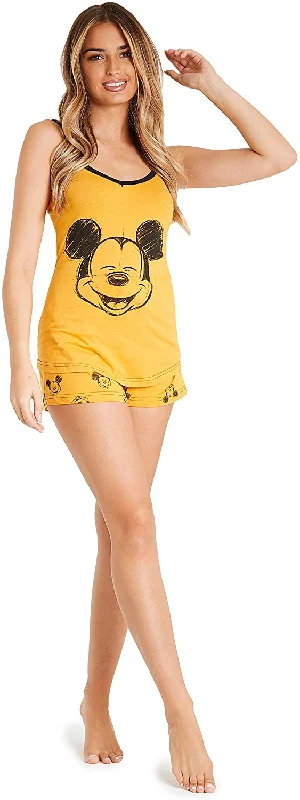 Disney Mickey Mouse Cotton Pajamas Shorts Set for Teenage Girls Women