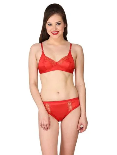 Gorgeous Soft Red Bra Panty Set