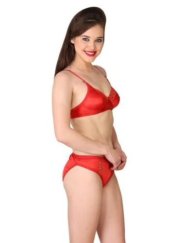 Gorgeous Soft Red Bra Panty Set