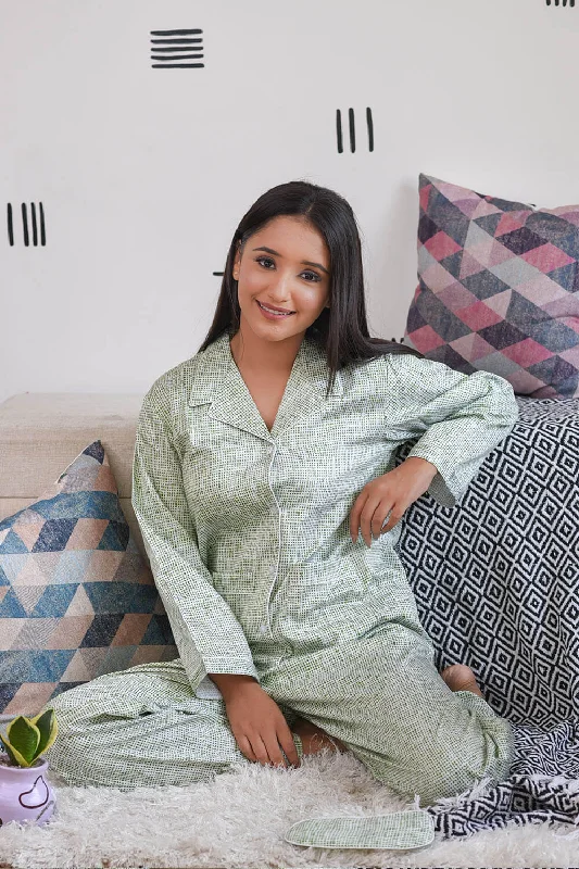 GREEN AESTHETIC - TWINNING PAJAMA SET