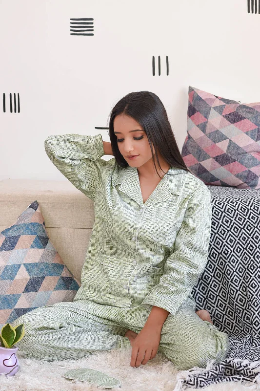 GREEN AESTHETIC - TWINNING PAJAMA SET