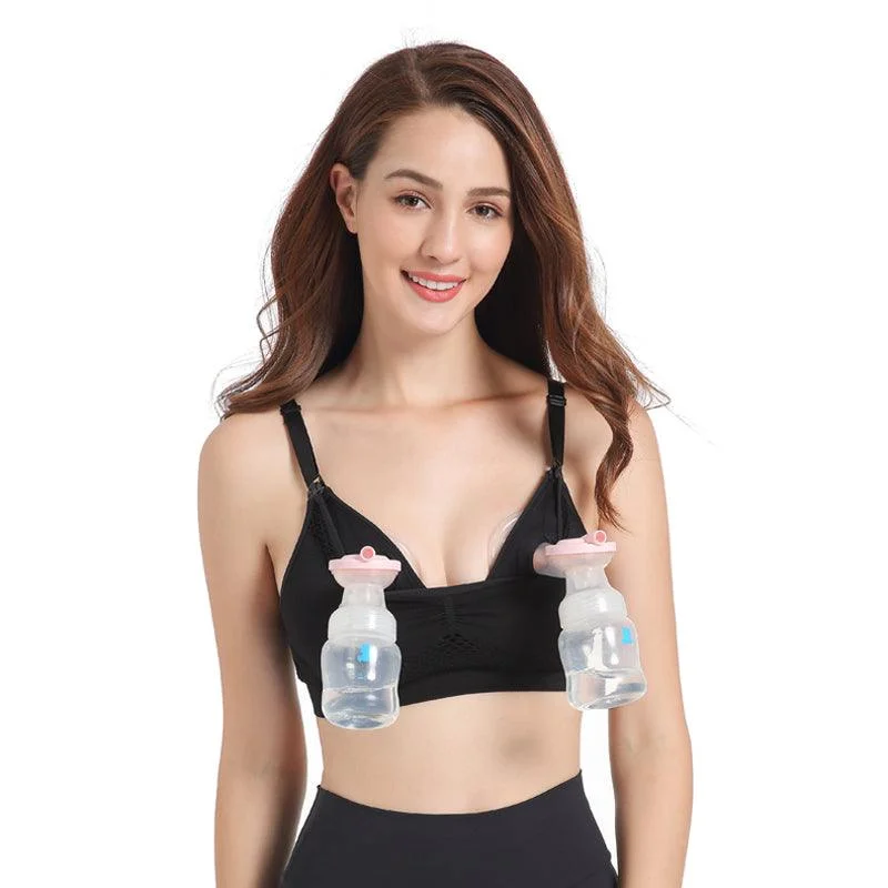 Hands-Free Maternity Breastfeeding Seamless Nursing Underwear Bra