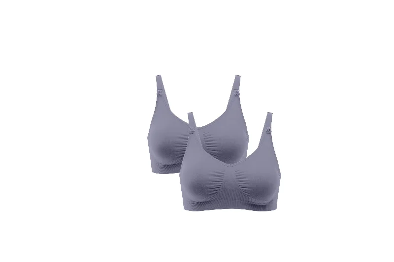 Kirsti Seamless Super Stretch Nursing Bra | 2 Pack Grey