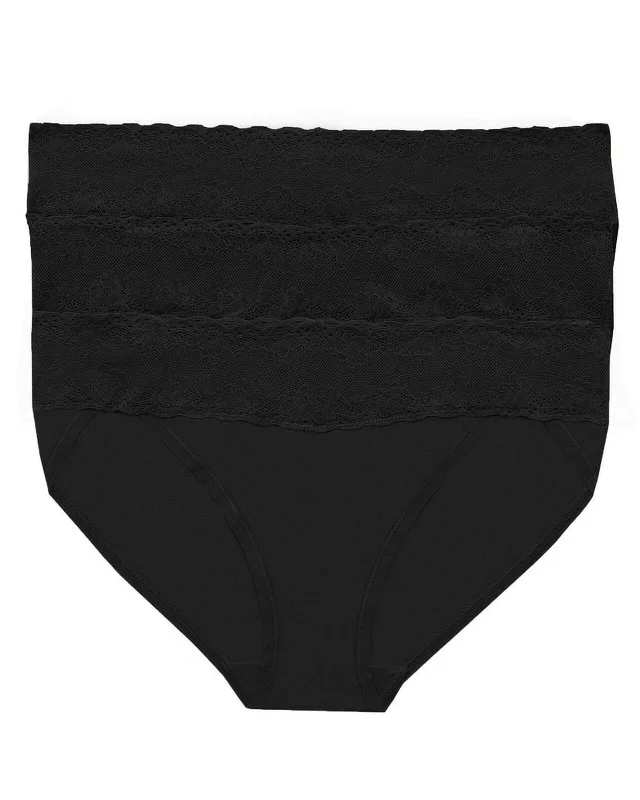 Natori Bliss Perfection One-Size V-Kini 3 Pack - Black