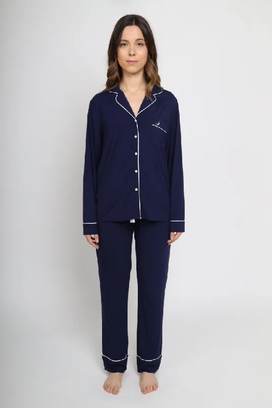 Luxury Modal Pyjama Set - Navy