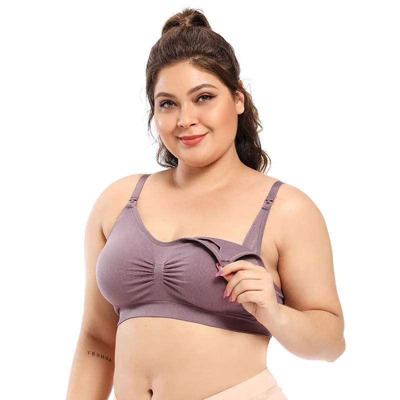 Plus Size Underwear Breastfeeding Nursing Bra For Women Slim Elastic Cozy Pregnancy