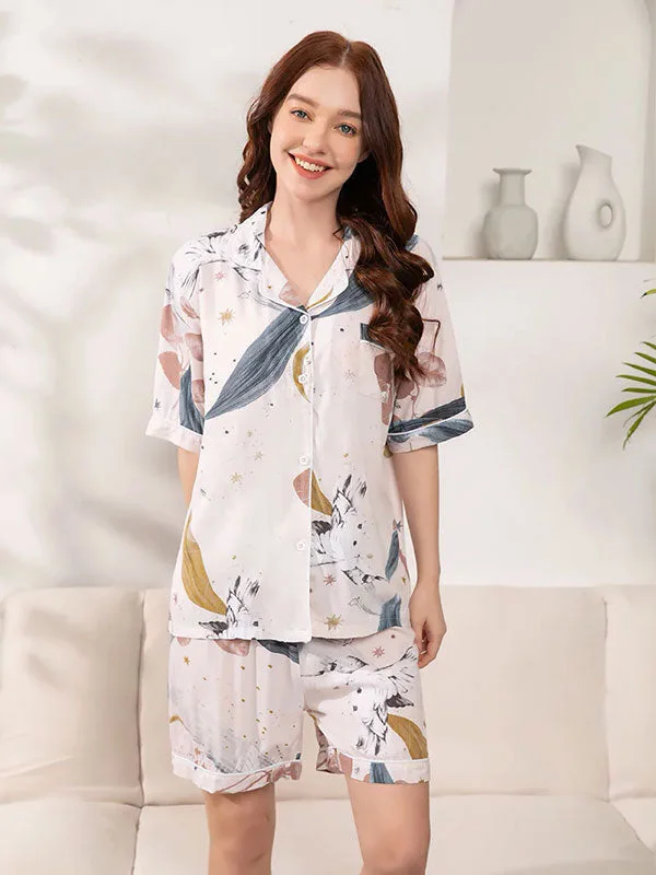 Pyjama Chemise Pour Femme 2 Pièces ""Rayon De Lune""