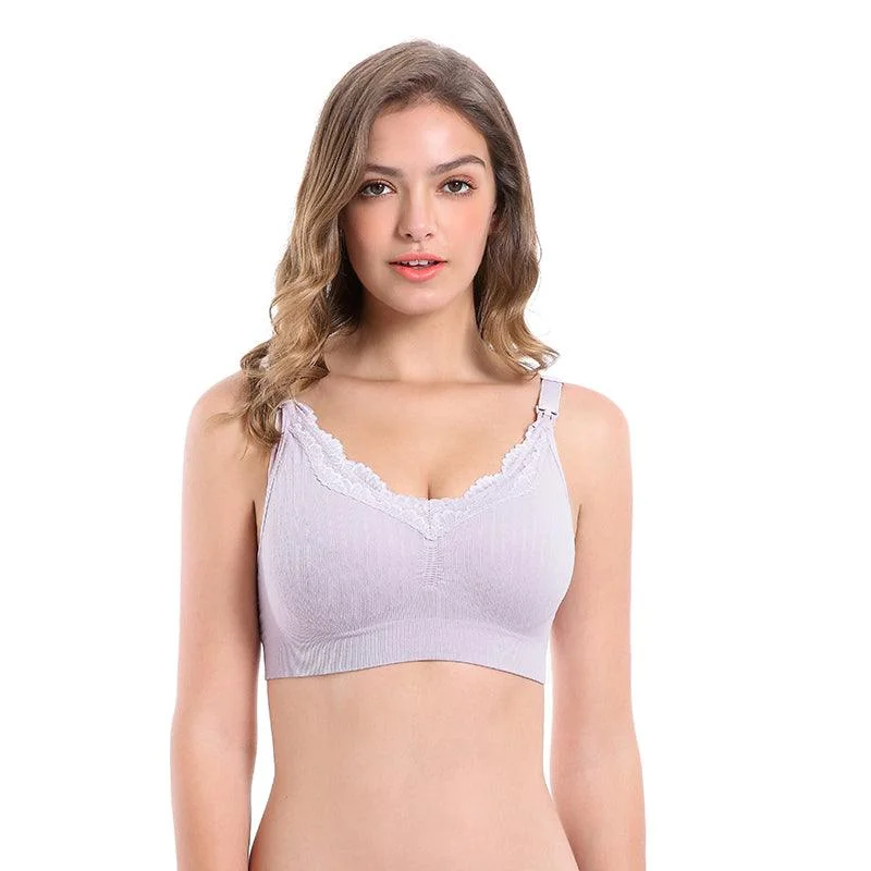 Seamless Lace Maternity Nursing Breastfeeding Seamless Bra