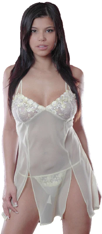 Women's Chiffon Babydoll with G-string #5073/x