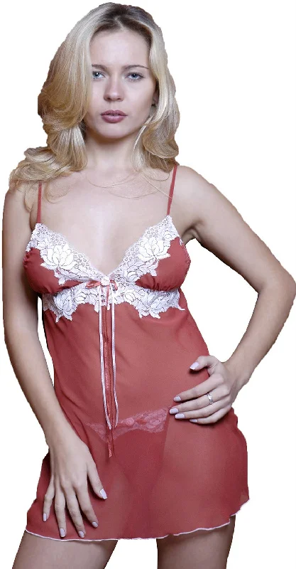 Women's Chiffon Babydoll with G-string #5101