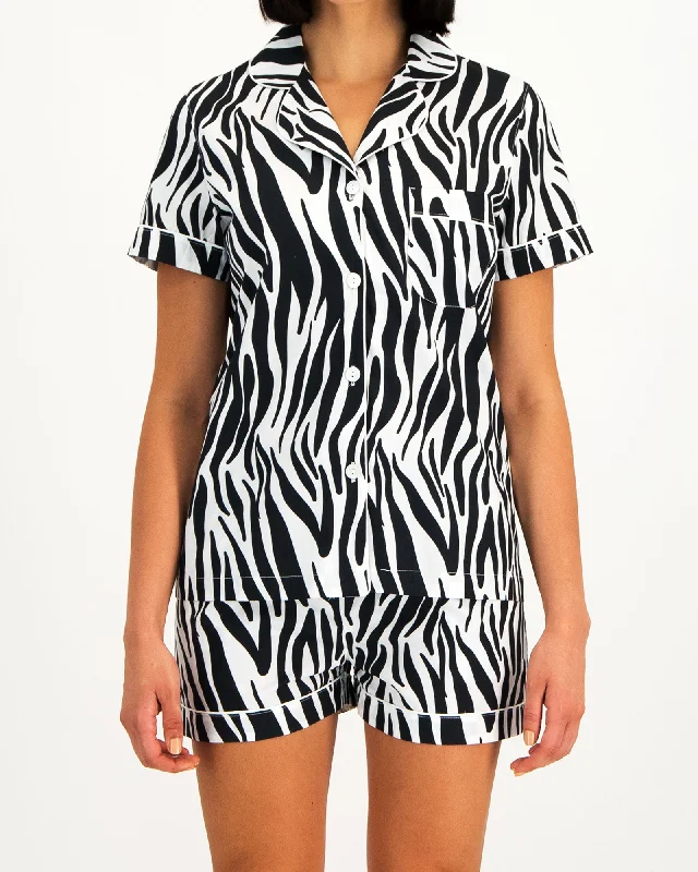 Womens Short Pyjamas - Zebra