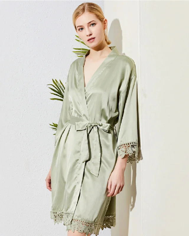 Silk Lace Robe W/Name and Title