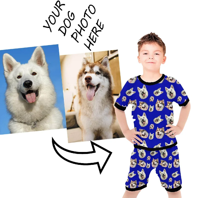 Custom Photo Kids Pajama Set | Personalized Face On Matching Tee & Shorts Set