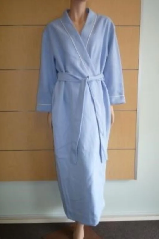 Dilly Lane Sleepwear Cotton Blend Fleece Wrap Dressing Gown