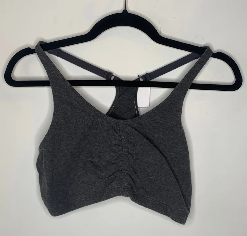 Grey Ruched Sports Bra