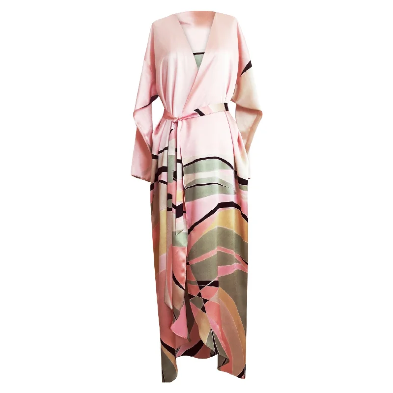 PRE-ORDER Hand-painted silk duster jacket