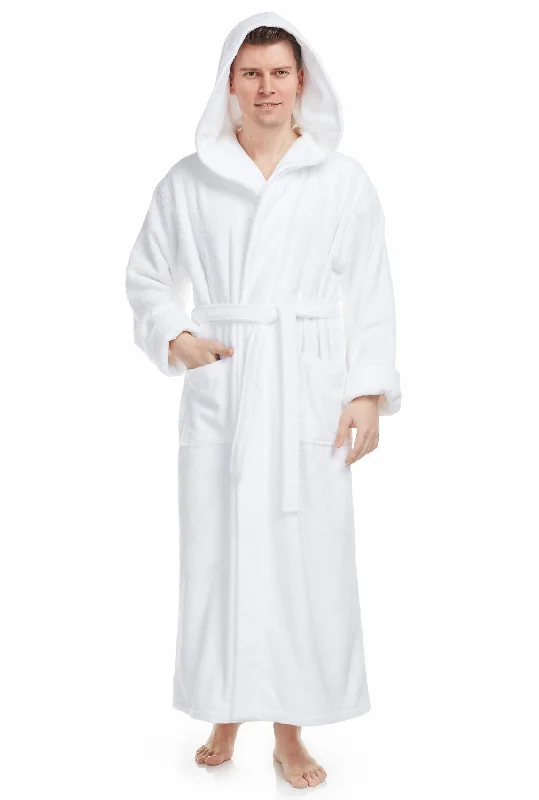 Men's Cotton Thick Hooded'n Full Long Bathrobe