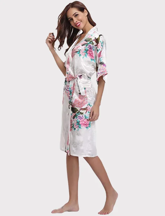 Keira Kimono Robe - White