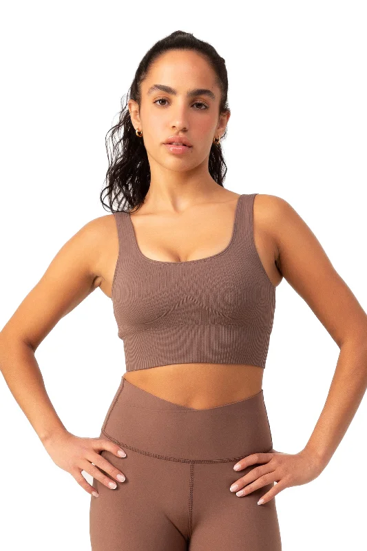 LYRA LONG LINE RIBBED BRA