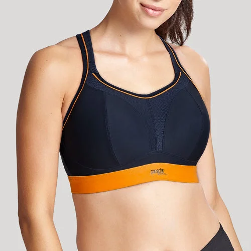 Panache Wire-Free Sports Bra - Navy/Orange