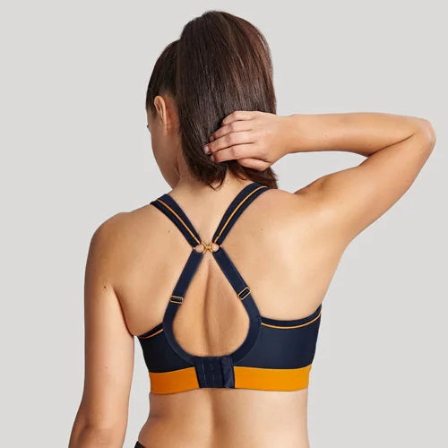 Panache Wire-Free Sports Bra - Navy/Orange