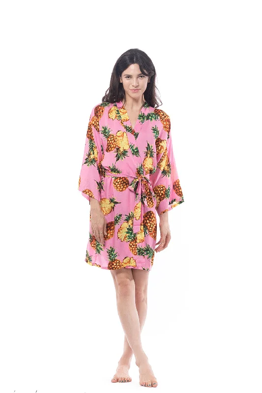 Pink Cotton Pina Robe