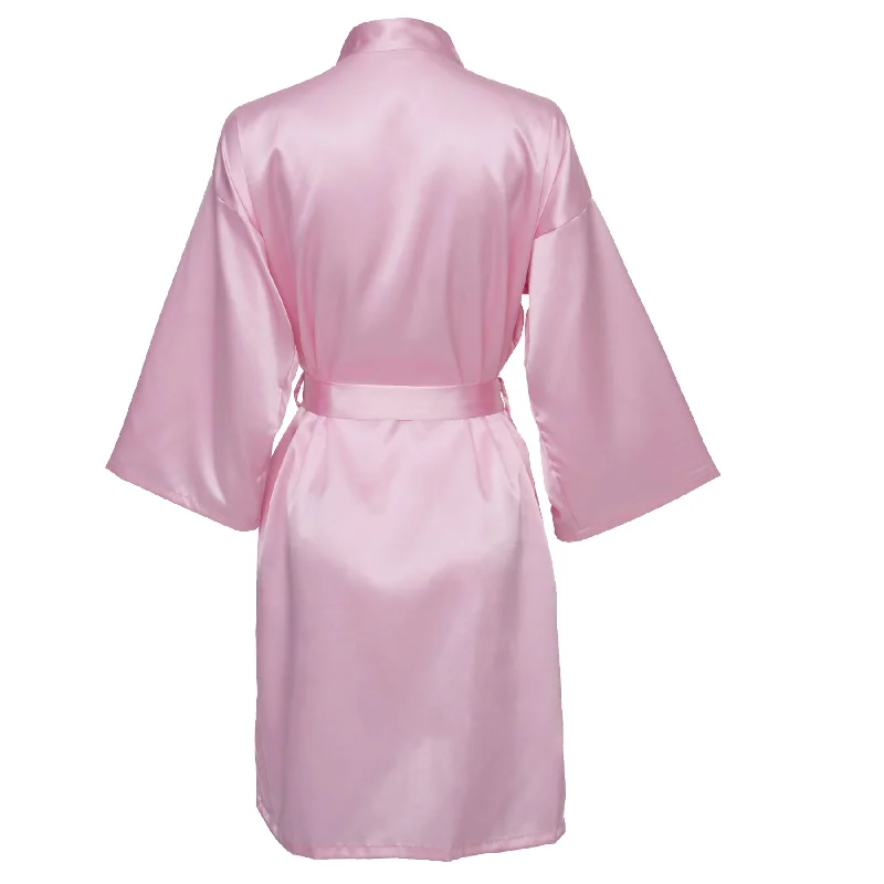 Pink Satin Robe