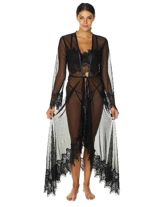 Sheer Maxi Mesh Robe, Rana