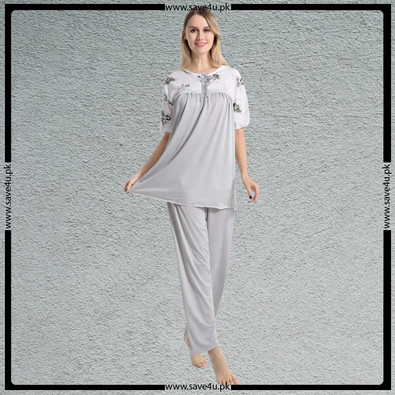 Round Neck Jersy Cotton Summer's Pajama Set