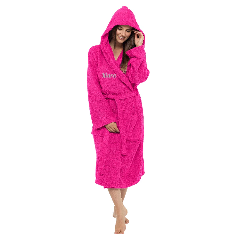 White Hooded Towelling Robe