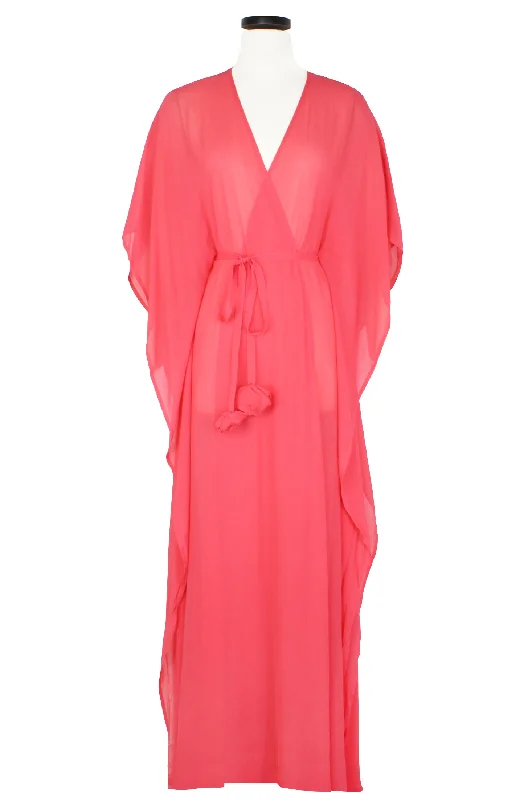 Zsa-Zsa Caftan Robe - Coral - Glam Glam Boudoir